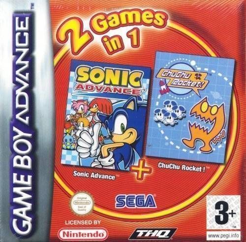 2 In 1 - Sonic Advance & Chu Chu Rocket (Europe) Game Cover