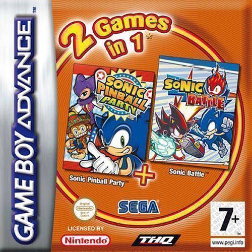 2 In 1 - Sonic Pinball Party & Sonic Battle (Europe) Game Cover
