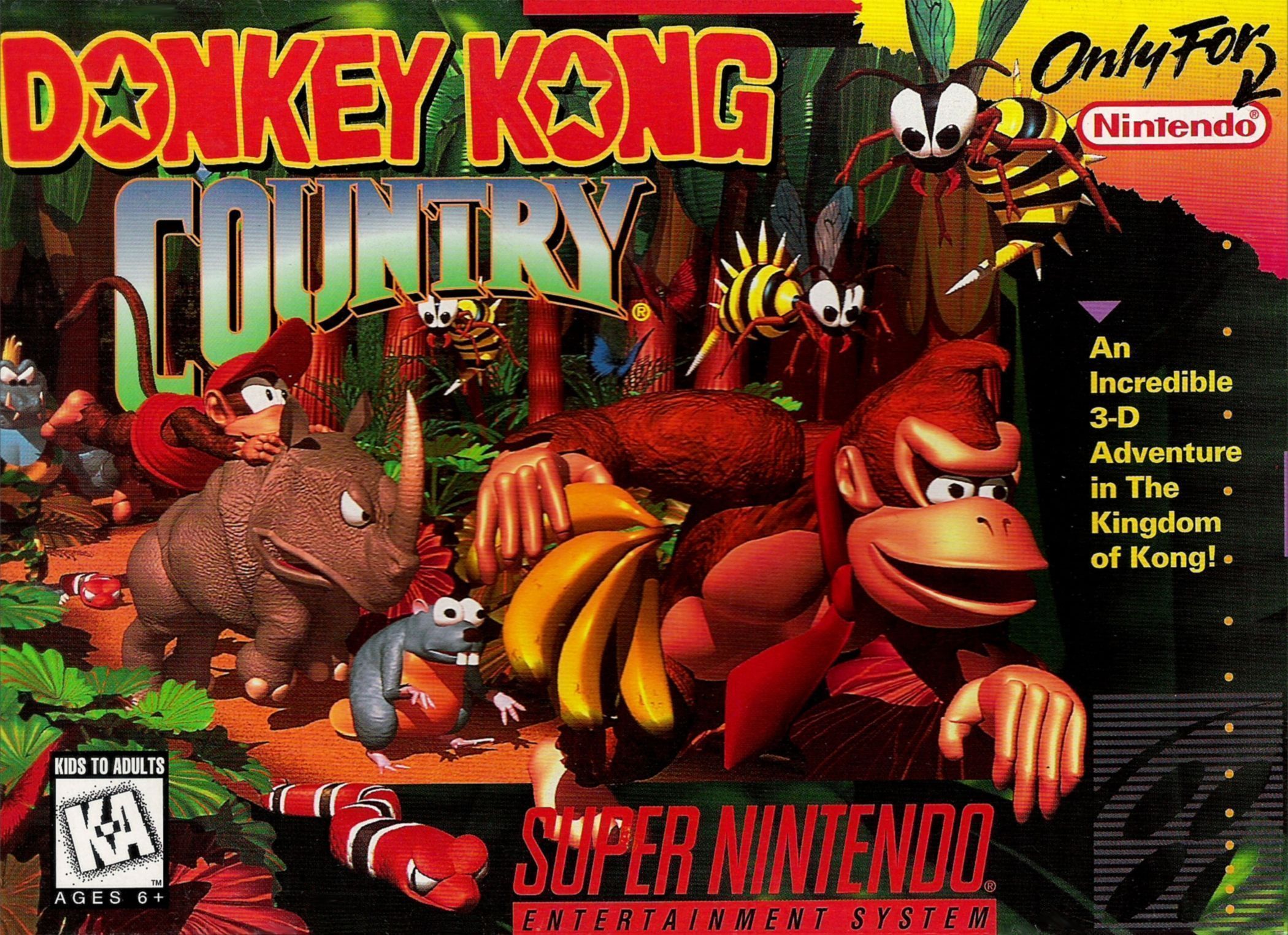 Donkey Kong Country (V1.2) (USA) Super Nintendo – Download ROM