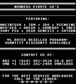 Numbers Pirate BBS Ad (PD)