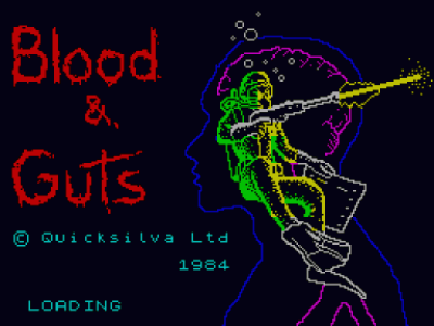 Blood & Guts (1984)(Quicksilva)[a] (USA) Game Cover
