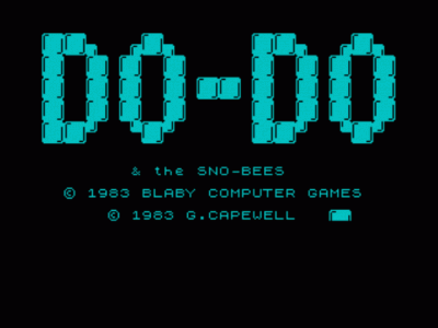 Do-Do & The Sno-Bees (1983)(Blaby Computer Games)[a] (USA) Game Cover