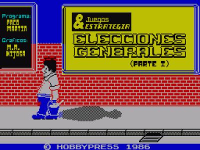 Elecciones Generales (1986)(Juegos & Estrategia)(es)(Side A)[a] (USA) Game Cover