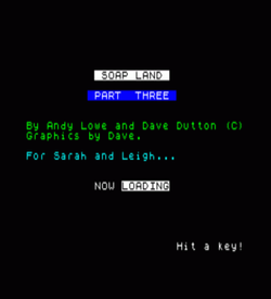 Soap Land (1987)(Zodiac Software)(Part 1 Of 3)